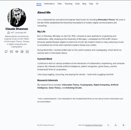 Academic Portfolio Astro