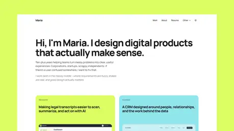 Maria Portfolio Theme